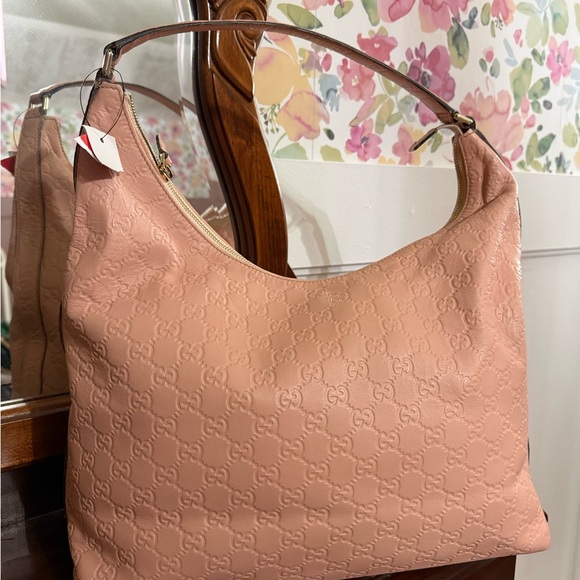 Gucci Handbags - Gucci Blush Embossed Shoulder Bag